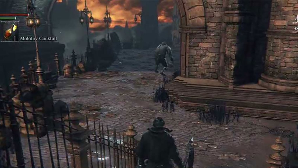 hunter-and-giant-in-bloodborne