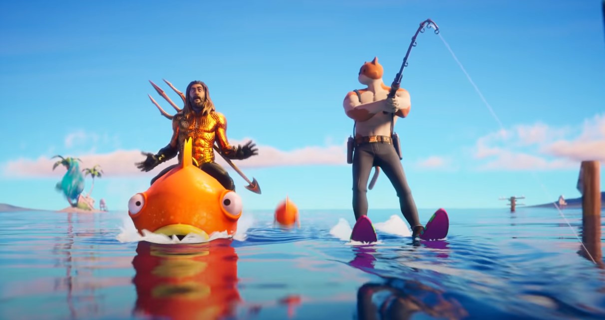  How to use a Fishing Pole to ride a Loot Shark in Fortnite Chapter 2 Season 3 