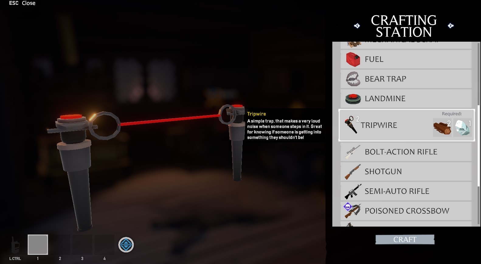  How to make and use the tripwire in Project Winter 