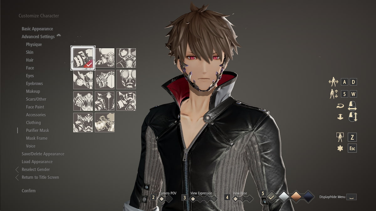 Invisible Mask 1 for Male and Female mod for Code Vein