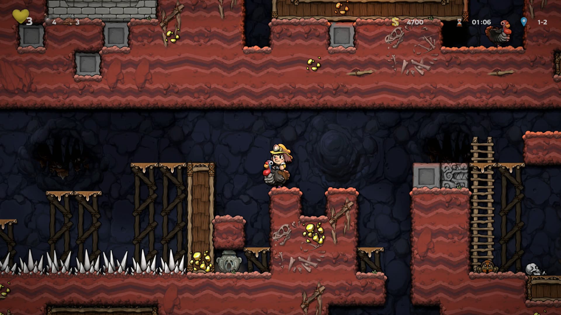  How to ride a turkey and double jump in Spelunky 2 