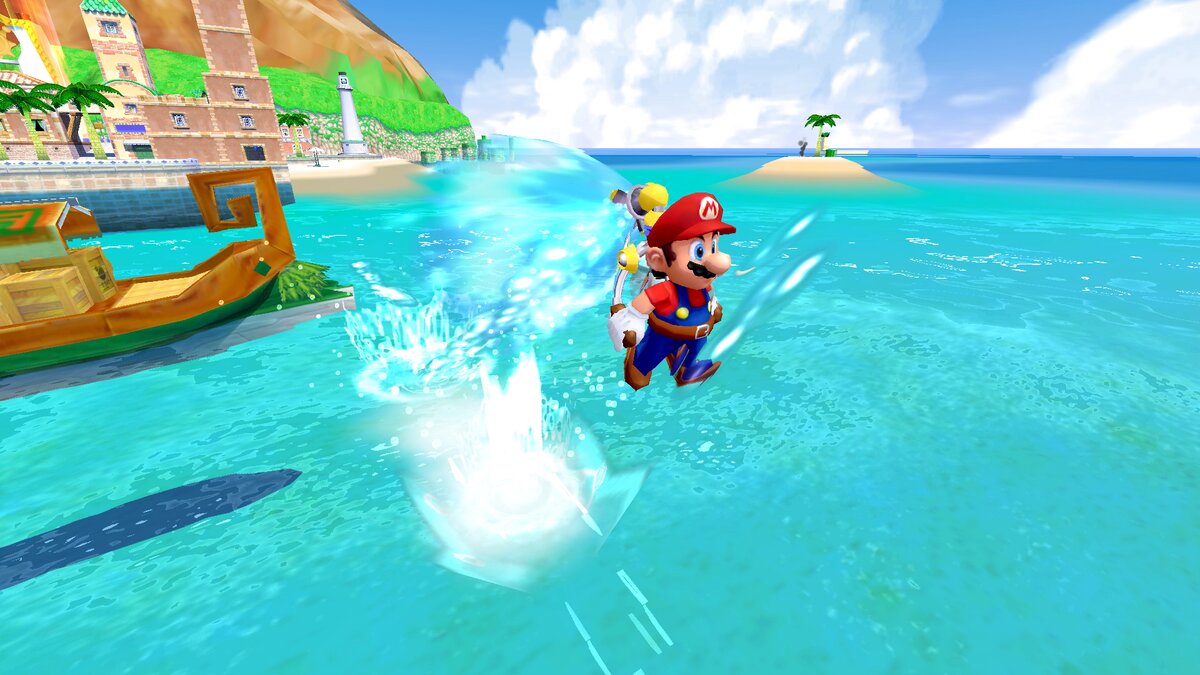  What are the controls for Super Mario Sunshine in Super Mario 3D All-Stars? 