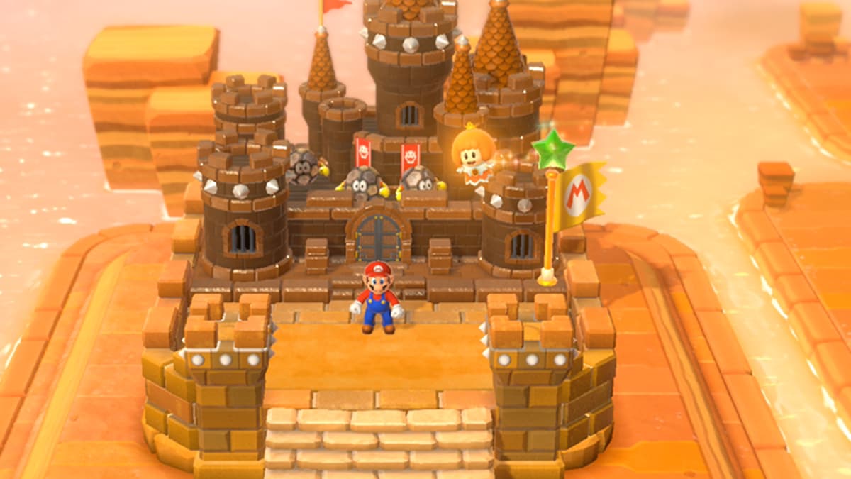  Where is the stamp in the World 4 castle level, Lava Rock Lair in Super Mario 3D World + Bowser’s Fury? 