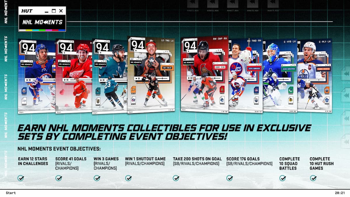  NHL 21: How to complete HUT NHL Moments Event Objectives challenge 