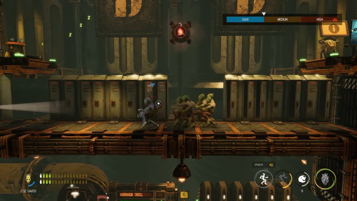  How to hide Mudokens in lockers in Oddworld: Soulstorm 