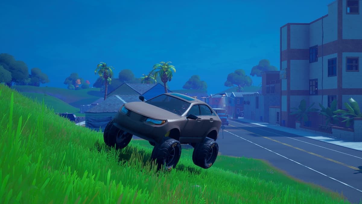  Drive from Sweaty Sands to Colossal Crops without leaving the vehicle in Fortnite 