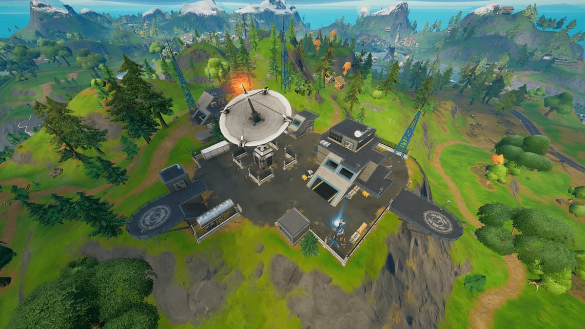  Where to destroy computer equipment at satellite stations or Corny Complex in Fortnite 