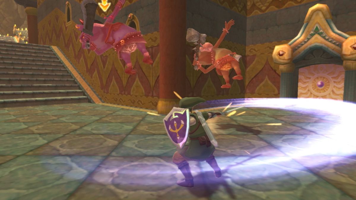  Basic sword attacks in The Legend of Zelda: Skyward Sword HD – how to use spin attack and thrust attack with buttons 