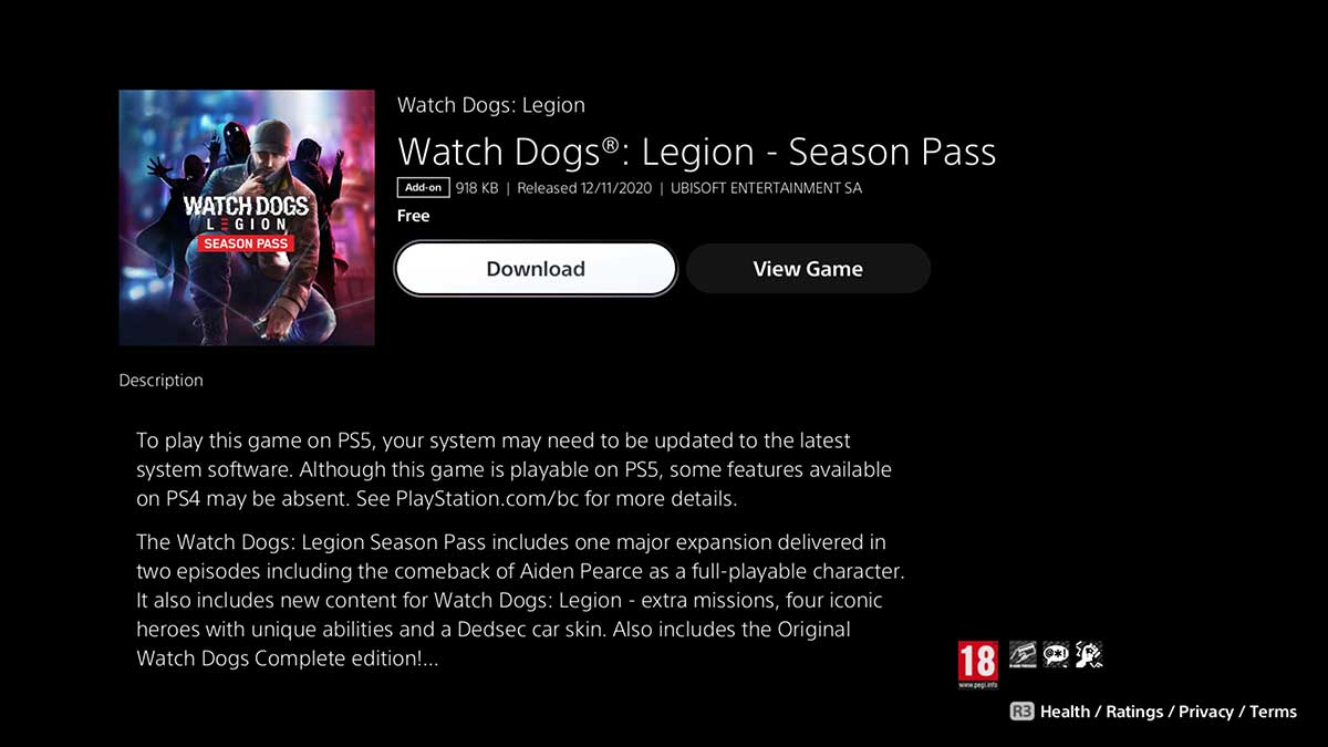 how-to-fix-watch-dogs-legion-season-pass-content-not-showing-on-ps5