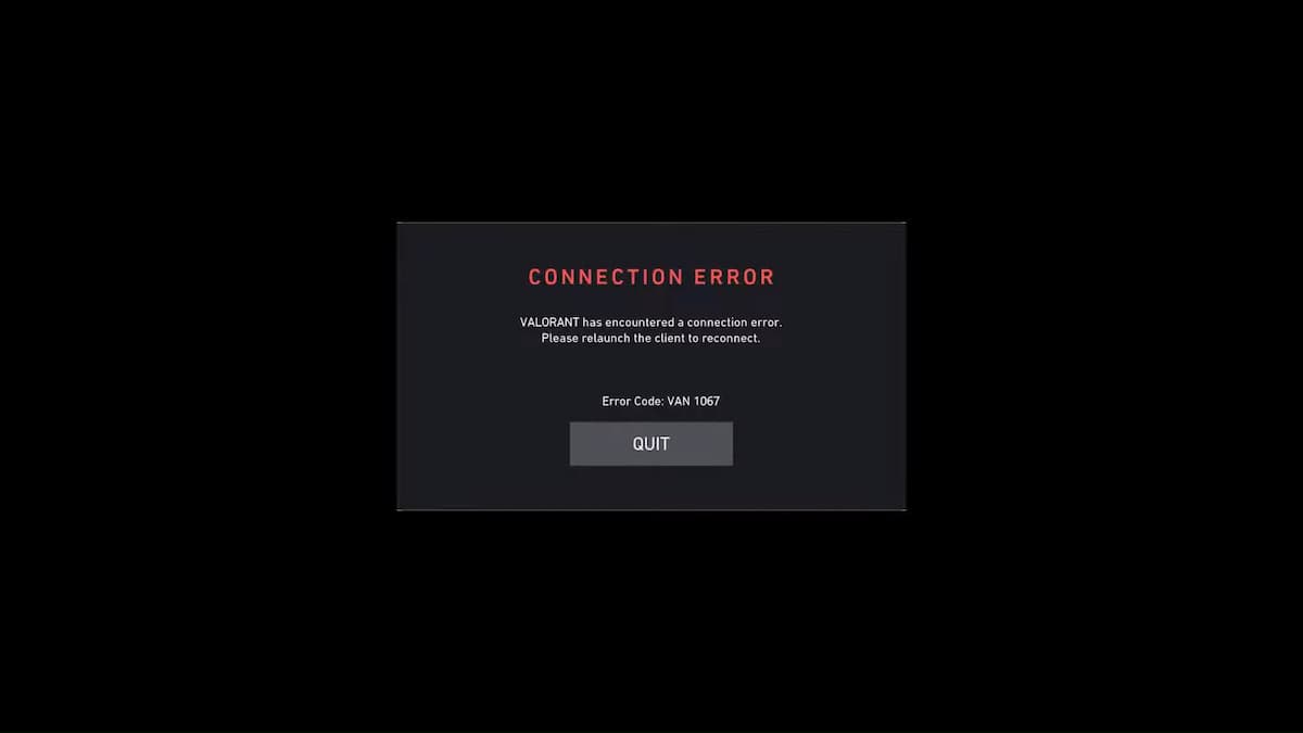 How to fix Valorant VAN 1067 error code