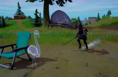  How to decorate Shell or High Water and Happy Camper with flamingo lawn ornaments in Fortnite 