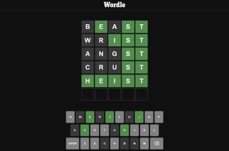  5 letter words ending in ST – Wordle Game Help 