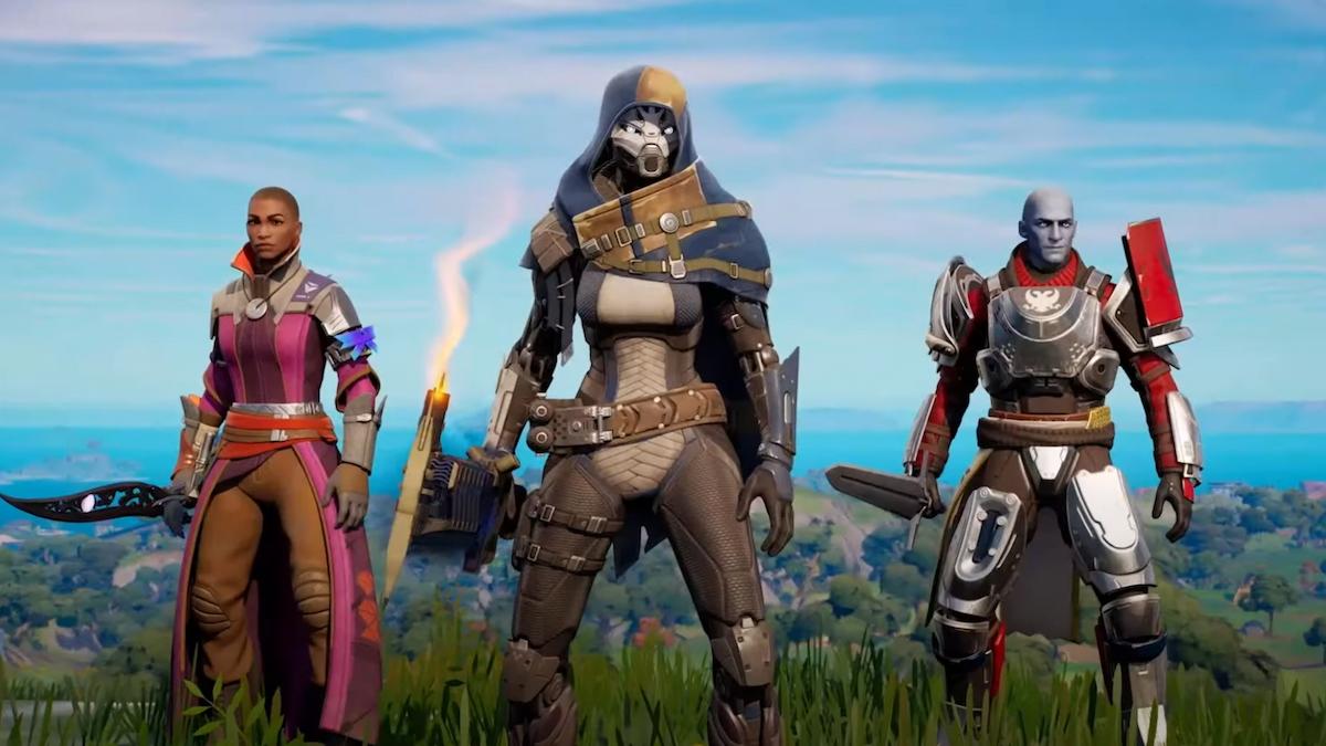 Ikrora, Zavala, and Exo Stranger in Fortnite