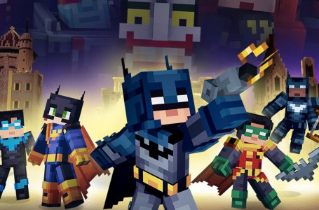  All playable character skins in the Minecraft Batman crossover pack 