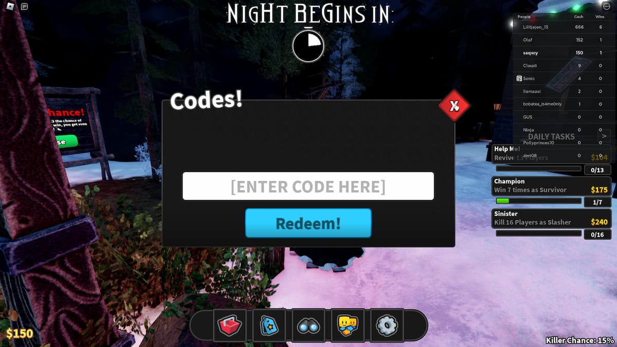 Roblox Survive the Slasher codes (March 2024) Gamepur