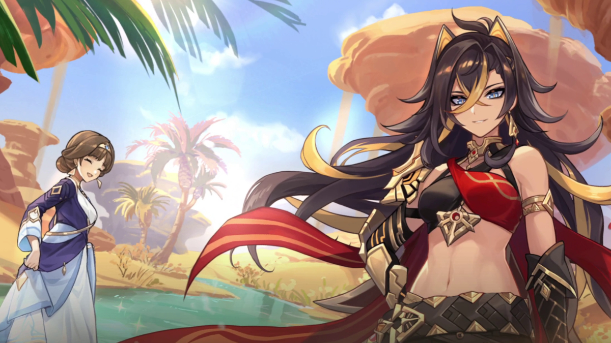 Genshin Impact Scarlet Sand Sojourn web event browser screenshot