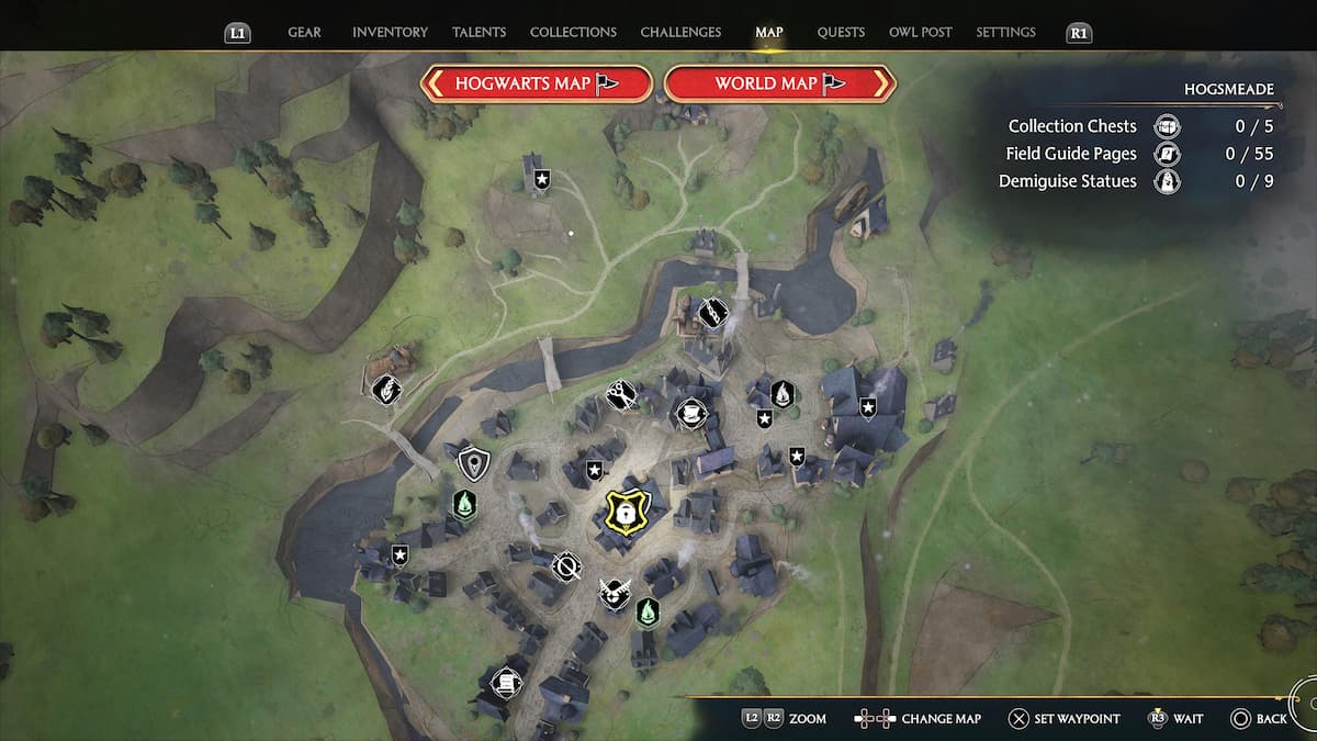 Hogsmeade Map Icons Hogwarts Legacy 