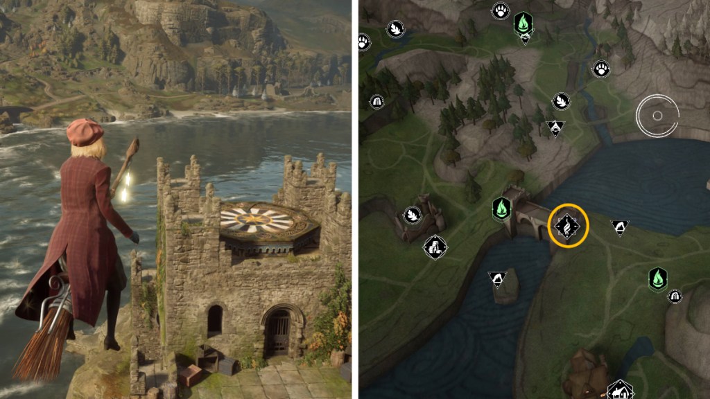 Marunweem Bridge Landing Platform Map Location in Hogwarts Legacy