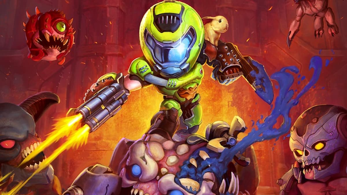 The Doom Slayer in Mighty Doom