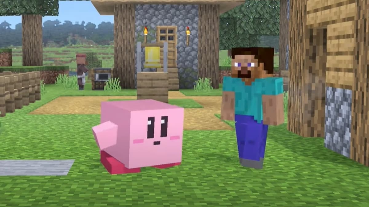 Minecraft Steve and Kirby in Super Smash Bros. Ultimate