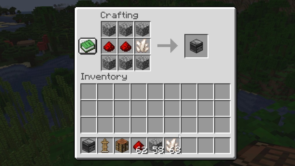 Observer recipe in Minecraft