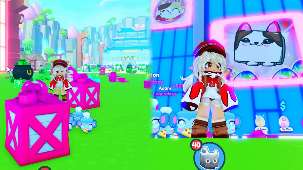 Standing in Kawaii World in Roblox Simulator X