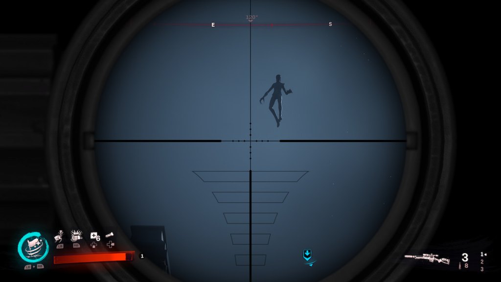 A vampire seen down a sniper scope in Redfall