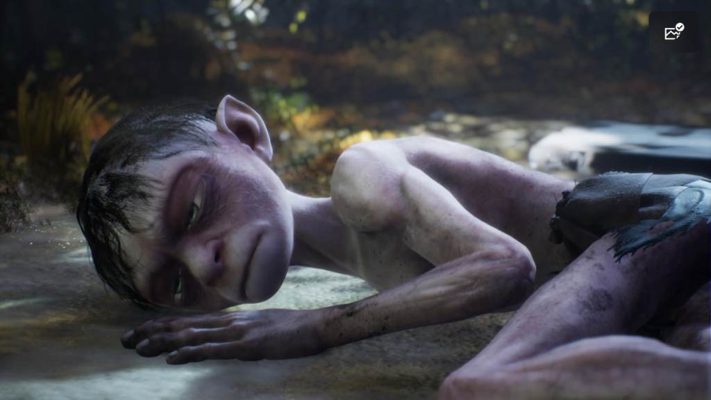 Gollum lying on the floor