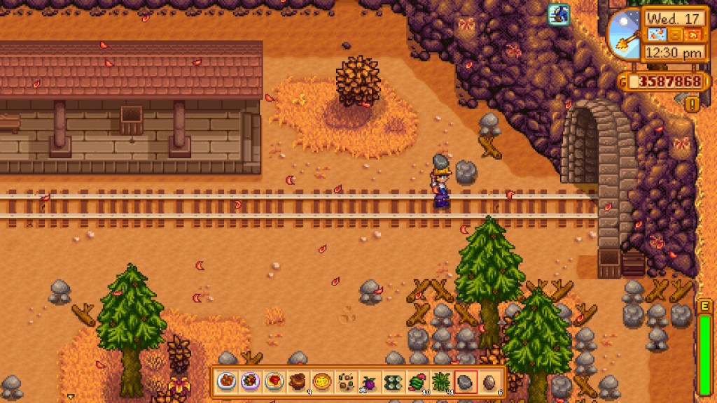 Stardew Valley Stone at Train Tracks