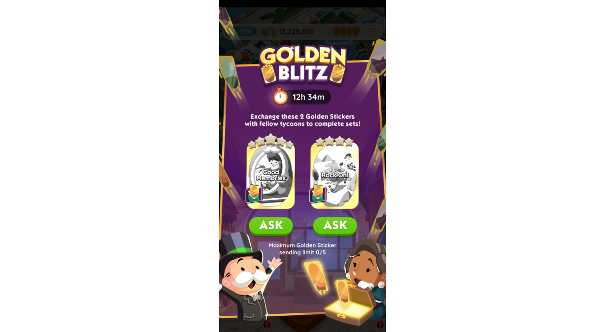 Golden Blitz Event in Monopoly GO