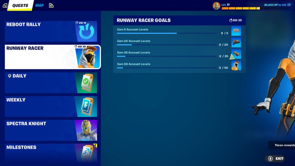 runaway-racer-skin-quests-in-fortnite