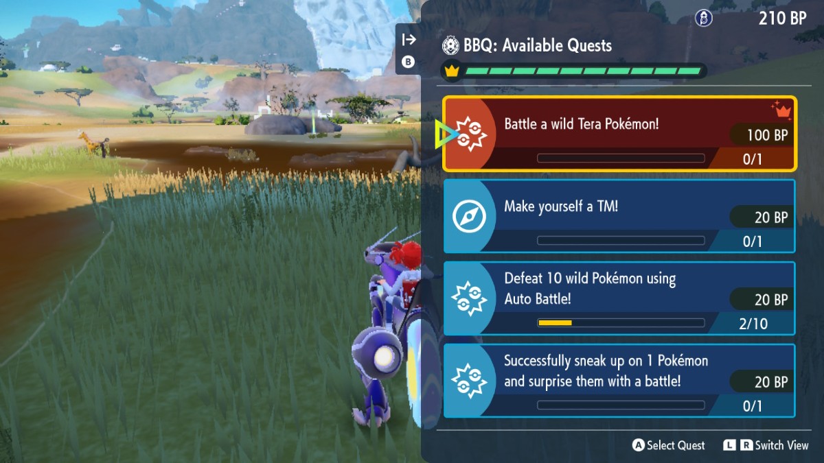 Blueberry Special Quests Menu