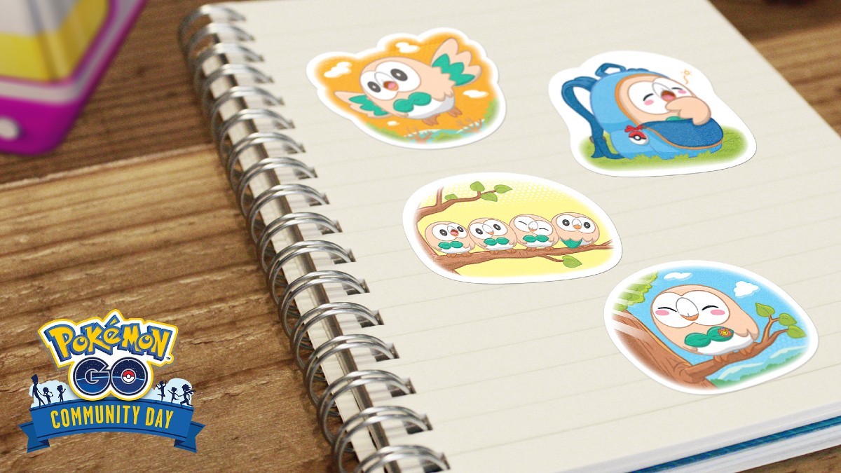 Rowlet Community Day Stickers Pokemon Go