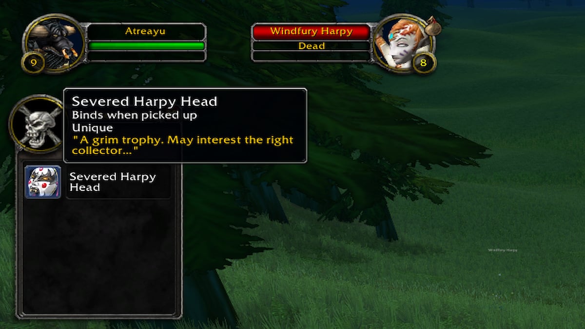 WoW_Classic_Harpy_Head_Loot