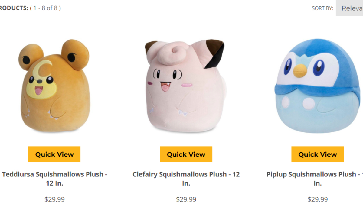 Clefairy and Teddiursa Squishmallows