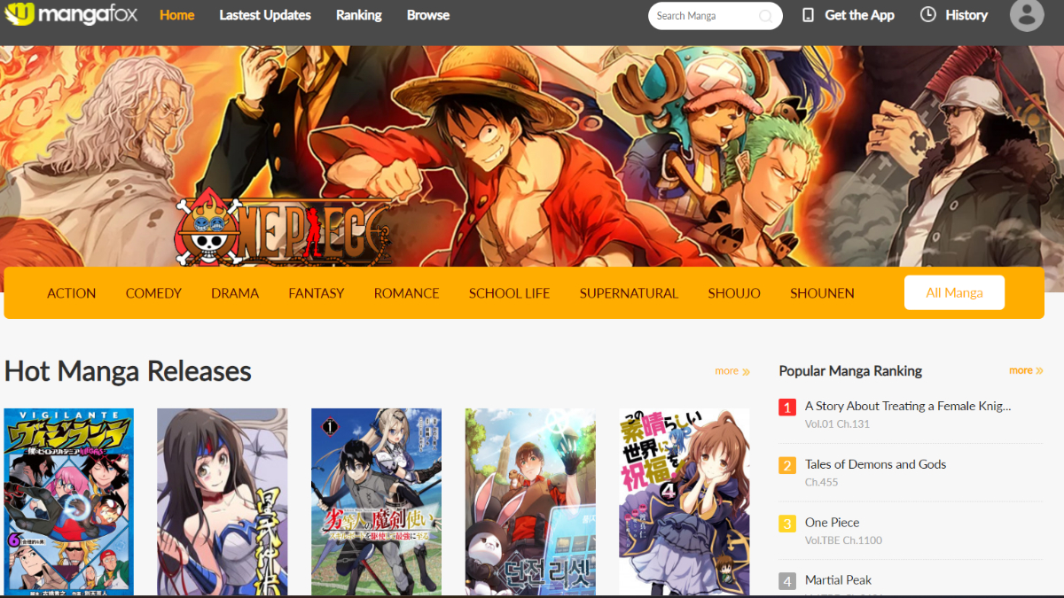 top manga sites mangafox