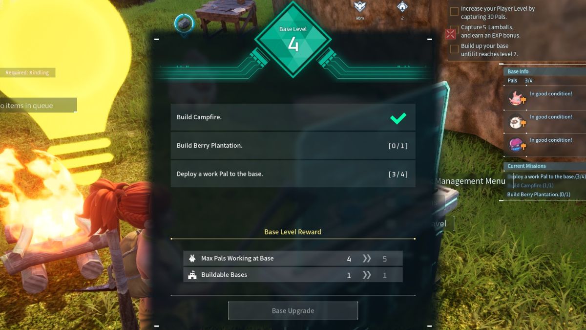 Palworld Base Level 4 to Level 5 Missions