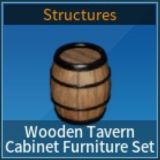 Wooden Tavern Cabinet Furniture Set Palworld