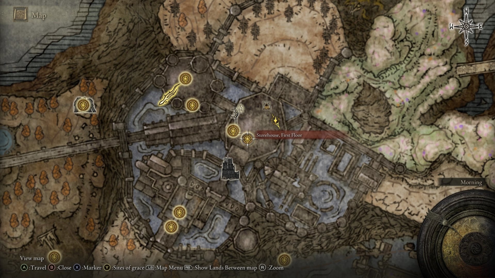 Map location of The Fire Knight inside Shadow Keep in Elden Ring