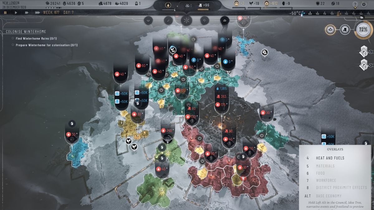 Heat management Frostpunk 2overview