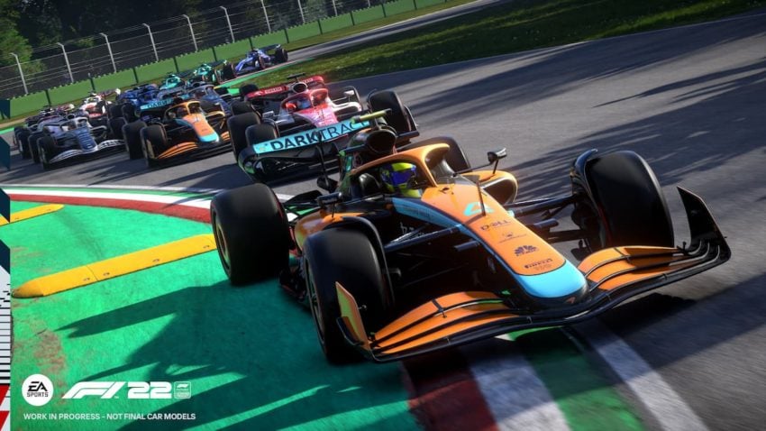 F1 22 is one of the best racing games to play with a steering wheel